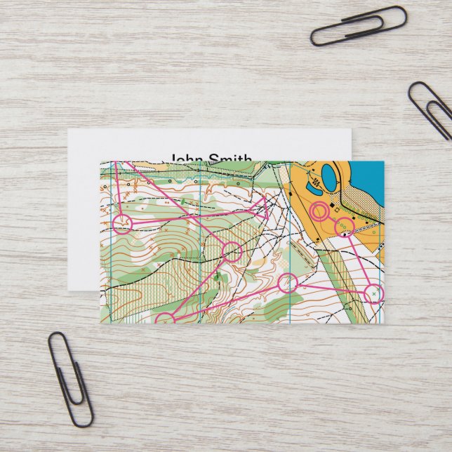 Business Card - Orienteering map (Front/Back In Situ)