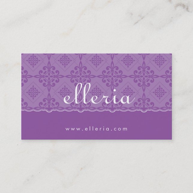 BUSINESS CARD :: ornately patterned 1 (Front)