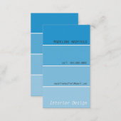 BUSINESS CARD paint chip swatch aqua blue (Front/Back)