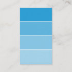 BUSINESS CARD paint chip swatch aqua blue