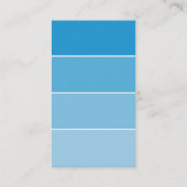 BUSINESS CARD paint chip swatch aqua blue (Back)