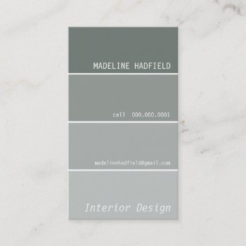 Business Card Paint Chip Swatch Grey Silver by edgeplus at Zazzle