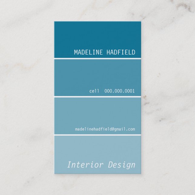 BUSINESS CARD :: paint swatch 3P (Front)