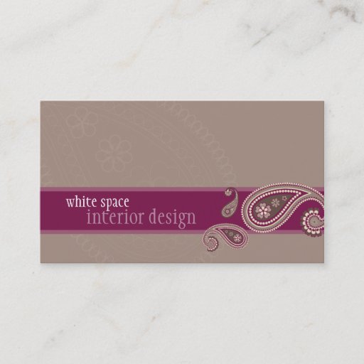 Customizable BUSINESS CARD :: paisley 3