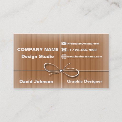 Customizable business card parcel post style