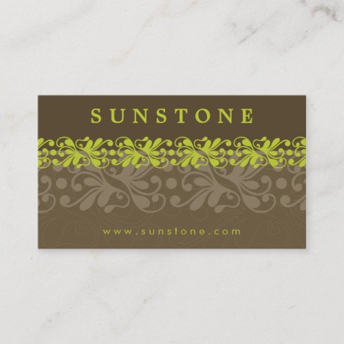 BUSINESS CARD :: patterned sunstone 1