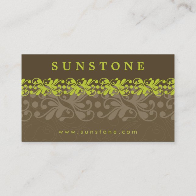 BUSINESS CARD :: patterned sunstone 1 (Front)