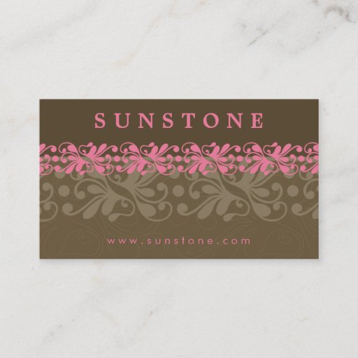 Customizable BUSINESS CARD :: patterned sunstone 2