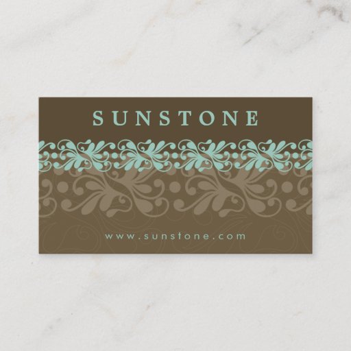 Customizable BUSINESS CARD :: patterned sunstone 6