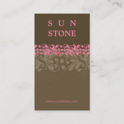 Customizable BUSINESS CARD :: patterned sunstone P2