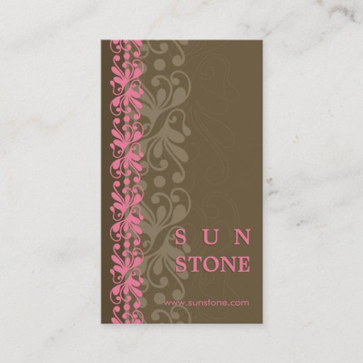 Customizable BUSINESS CARD :: patterned sunstone P2