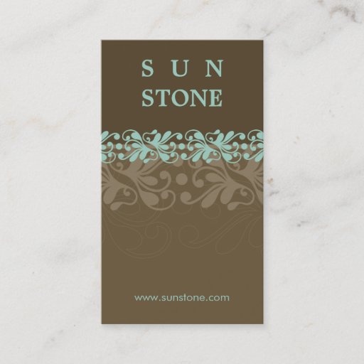 Customizable BUSINESS CARD :: patterned sunstone P6