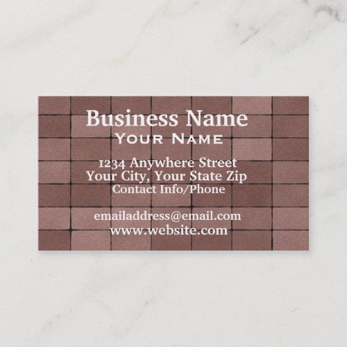 Business Card Paving Bricks