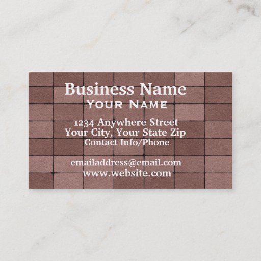 Customizable Business Card Paving Bricks
