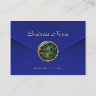 Business Card Peacock Eye Jewel Rich Blue Velvet