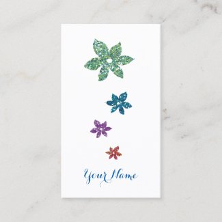 Business card Personalizable - Floral 011