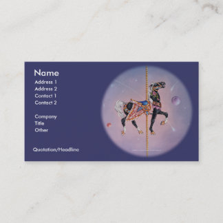 Business Card - Petaluma Carousel Horse 2