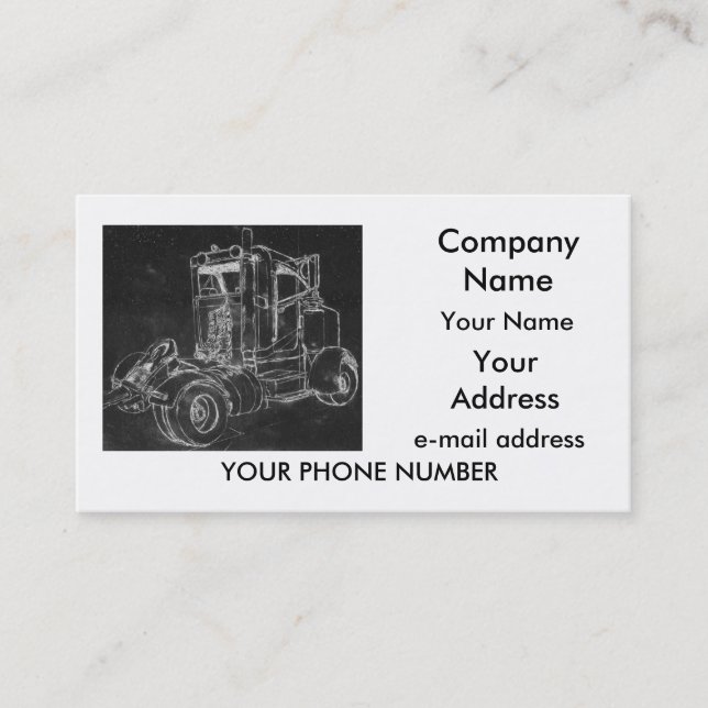 Business Card, "Peterbilt 2" Business Card (Front)