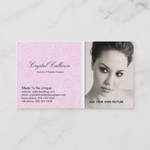 Customizable Business Card PHOTO Template - Clean Professional