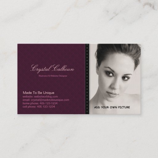 Customizable Business Card PHOTO Template - Clean Professional
