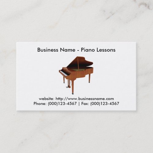Business Card: Piano Lessons