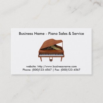 Business Card: Piano Sales & Service Business Card by spiritswitchboard at Zazzle