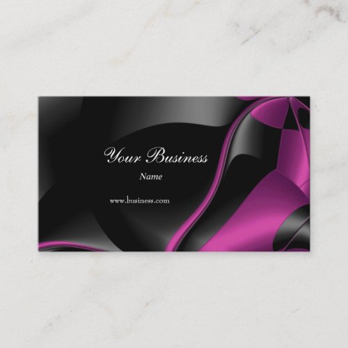 Business Card Pink Abstract Black