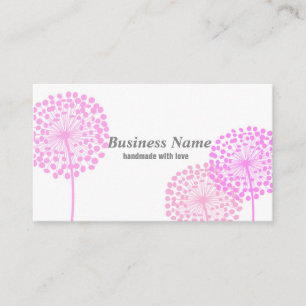 business card - pink dandelion