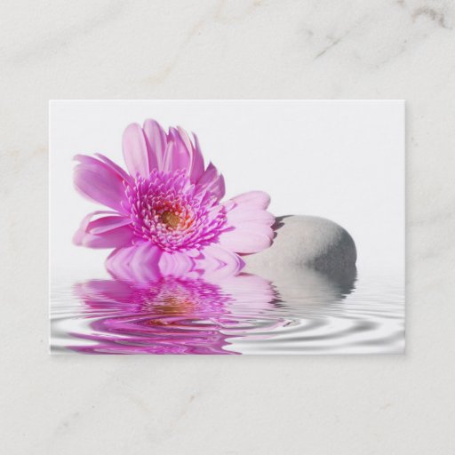 Customizable Business card pink flower