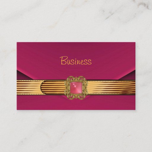 Customizable Business Card Pink Velvet Gold Clutch Purse