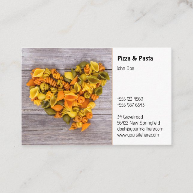 Business Card Pizza & Pasta 1 (Front)