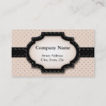 Business card Polka Dot and Flowers