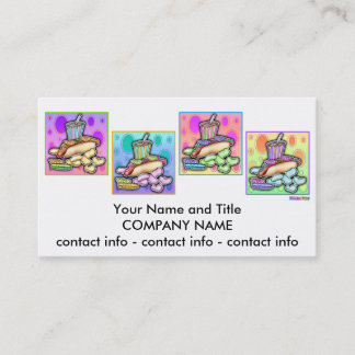 Business Card - Pop Art Hot Dog with Chips and a D