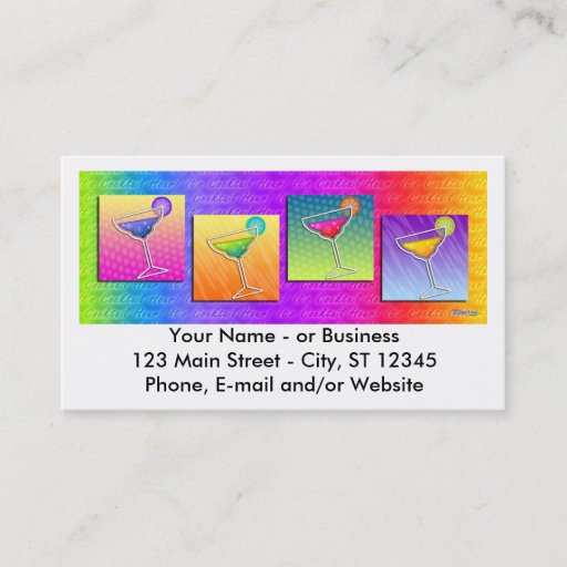 Customizable Business Card - Pop Art Margaritas