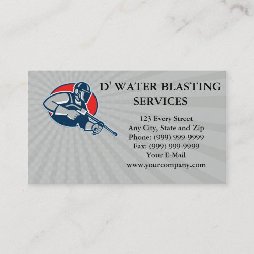 Business card Power Washing Pressure Water Blaster