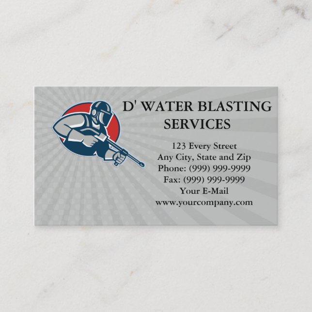 Business card Power Washing Pressure Water Blaster (Front)