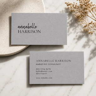 Business Card   Premium Gray Minimalist Cards