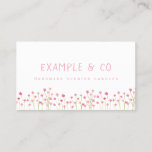 Business Card, Pretty Pink Flower stems  Business Card