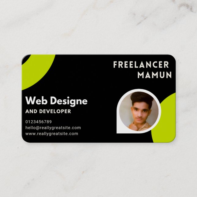 Business Card, Professional business card (Front)