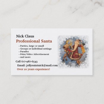 Business Card: Professional Santa Business Card by SjasisDesignSpace at Zazzle