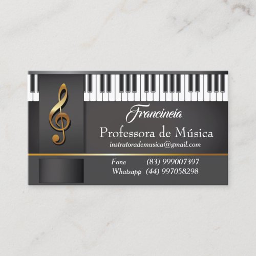 Business card Professor Music