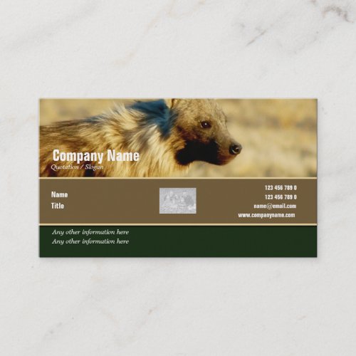 Business card profile hyenas safari