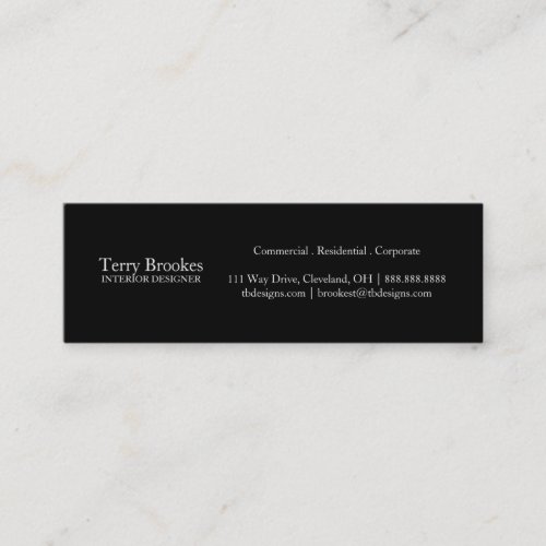Business Card | Profile II |blk