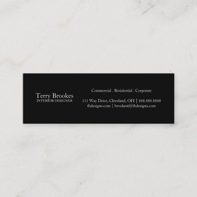Business Card | Profile II |blk (Front)