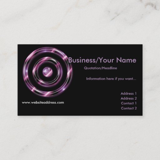 Customizable Business Card :: Purple Bullseye Target