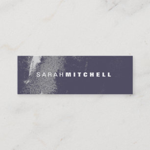 Business Card - Purple & White Grunge Monogram