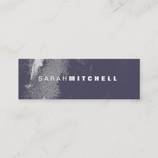 Customizable Business Card - Purple &amp; White Grunge Monogram