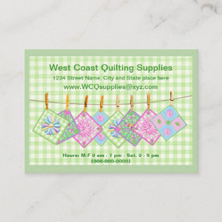 Business Card - Qulting Clothesline- Personalize