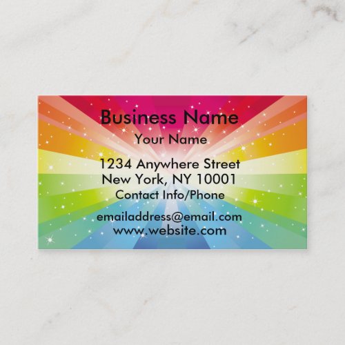 Business Card rainbow Explosion