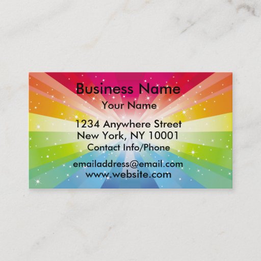Customizable Business Card rainbow Explosion